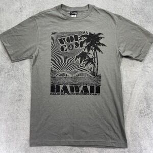 Vintage Volcom Hawaii T-Shirt Mens Medium Gray Haleiwa North Shore Oahu Surf Y2K